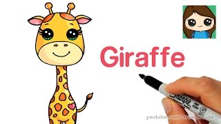 How to Draw a Cartoon Giraffe Easy  April [upl. by Gipps420]