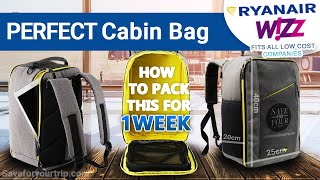 Cabin Bag RyanairWizzAir ✈️  How to Pack a Backpack for a WEEK [upl. by Nnylsoj]