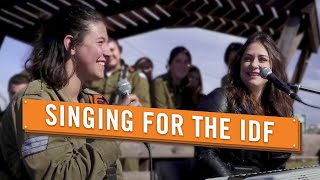 Israeli Singer Performing with IDF Female Combat Commander [upl. by Rimisac951]