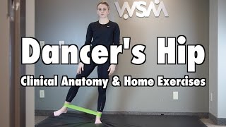 Dancers Hip  Clinical Anatomy amp Home Exercises [upl. by Ybroc]