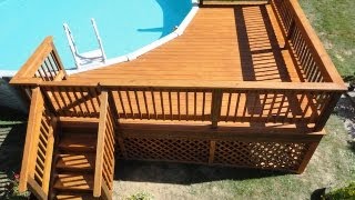 How to Build a Deck around a Pool [upl. by Chelsy486]