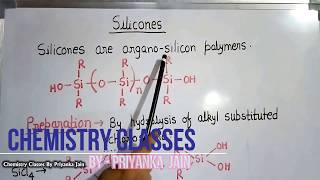 Chemistry of siliconesits preparation properties amp uses CSIR NET GATE [upl. by Odelet]