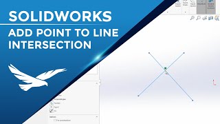 Add a point between two intersecting lines in SOLIDWORKS [upl. by Ellenrad358]