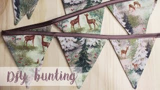 DIY Christmas Bunting Tutorial  How to Sew a Bunting [upl. by Dulciana162]