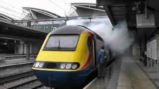 VP185 HST Cold Start Mega Clag in Leeds Station [upl. by Jeanne]