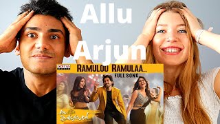 Ramulo Ramula Song  AlaVaikunthapurramuloo  Ramuloo Ramulaa Full Song  Allu Arjun Reaction [upl. by Anitnatsnoc]