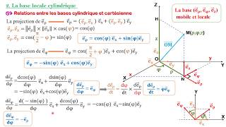 Mécanique du pointparite 4 les coordonnées cylindriques شرح سهل و بسيط [upl. by Randy]