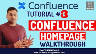 Confluence Tutorial 3  Confluence Homepage Walkthrough [upl. by Saihtam]