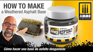 How to make Weathered Asphalt Base  Cómo hacer una base de asfalto desgastada [upl. by Eejan303]