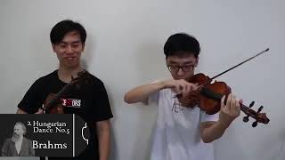 Hungarian Dance No5 Brahms  TwoSet Violin [upl. by Ayotas171]