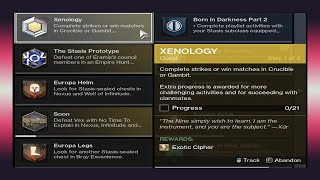 The Fastest Ways To Complete Xenology Exotic Quest From Xur  How to Get Exotic Ciphers Easy D2 [upl. by Esemaj]