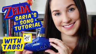 Zelda Sarias Song The Lost Woods Ocarina Tutorial  With Tabs [upl. by Reisfield7]