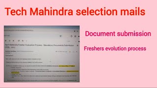 🚀 Tech Mahindra Selection Mail 📩  Check Your Email Now ✅  Next Steps amp Document Submission [upl. by Palermo882]