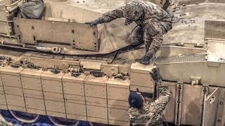 M1A2 SEP TUSK II Reactive Armor Installation [upl. by Iblok759]