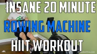 HIIT Workout  Insane 20 Minute Rowing Machine Workout [upl. by Pelagia]