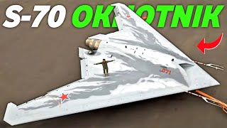 Sukhoi S70 OkhotnikB The Future of Russian Stealth UAVs [upl. by Giles539]