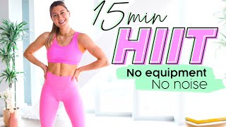 15 MIN HOME HIIT WORKOUT  No Equipment No Noise No Impact [upl. by Ginger]