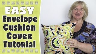 EASY DIY Envelope Cushion Cover Tutorial  Using just 1 piece of fabric [upl. by Faria519]