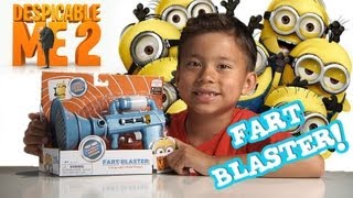 DESPICABLE ME 2  FART BLASTER Unboxing amp Review Dinnertime surprise [upl. by Brnaba]