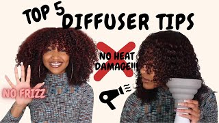 TOP 5 Diffuser Tips 3C4A Natural Hair [upl. by Elawalo615]