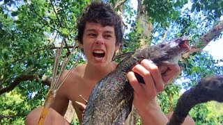 SPEARFISHING CATFISH Catch n Cook  Cooked in the Coals [upl. by Leumas]