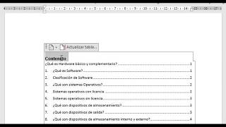 Como Insertar Tabla de Contenido en Documento Word Fácil [upl. by Alemahs]