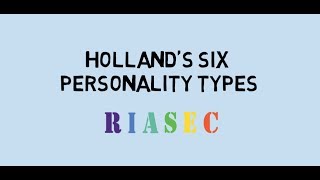 Hollands Personality Types [upl. by Rogovy]