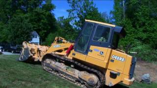 Big Trucks 4 Kids  Bulldozer in Action Clearing Land [upl. by Ailahk825]