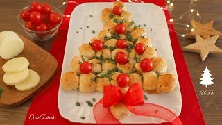 🎄 ALBERO DI PASTA SFOGLIA  antipasto per Natale e Capodanno  ricetta facile e veloce [upl. by Llertnauq]