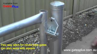 Gate Latch 2 way for round pipe and square [upl. by Itnaihc]