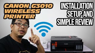 SIMPLE REVIEW PEMASANGAN amp SETUP CANON G3010 WIRELESS PRINTER  KENAPA AKU PILIH PRINTER INI [upl. by Leonerd]