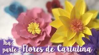 Como hacer flores de cartulina  patrones Parte uno [upl. by Masson592]