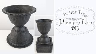 Planter Urn DIY  Dollar Tree DIY [upl. by Clift]