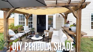 UNDER 100 RETRACTABLE PERGOLA SHADE DIY [upl. by Karin]