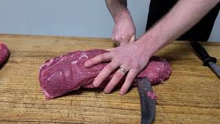 How to Butcher Flat Iron Steak Butchersecretsteak 3 [upl. by Michelsen54]