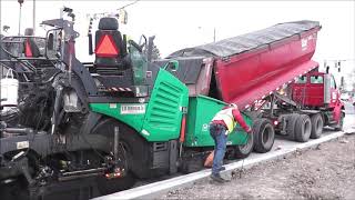 Road Paving With A Vögele 20033i Asphalt Paver [upl. by Leizar]