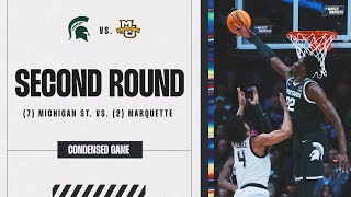 Michigan State vs Marquette  Second Round NCAA tournament extended highlights [upl. by Jezebel39]