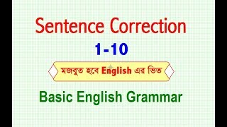 Sentence Correction 110  Basic English Grammar [upl. by Akirehs]