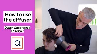 Using the diffuser  Dyson Supersonic hairdryer  QVCUK [upl. by Joeann]