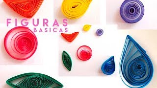 COMO HACER FIGURAS BASICAS DE FILIGRANA  QUILLING [upl. by Zak]