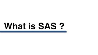 What is SAS [upl. by Jehias74]