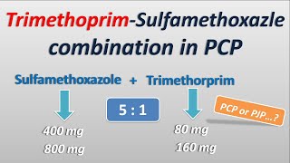 Trimethoprim and Sulfamethoxazole combination in PCP [upl. by Ikoek]