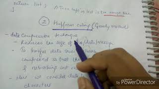 Huffman coding using greedy methodlecture30ADA [upl. by Laiceps]