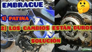 EMBRAGUE DE MOTO PATINA Y LOS CAMBIOS ESTÁN DUROS SOLUCION [upl. by Camella792]