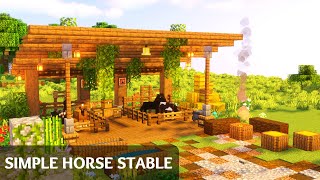 Minecraft How To Build A Simple Horse Stable [upl. by Nylde993]