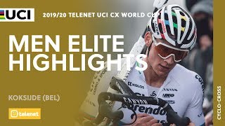 Men Elite Highlights  Koksijde  201920 Telenet UCI CX World Cup [upl. by Nylhtiak]