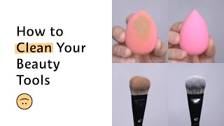 How to Clean Makeup Brushes and Sponges 🧼 Sephora Beauty Newbie [upl. by Colon]