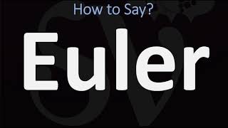 How to Pronounce Euler CORRECTLY [upl. by Manvell902]