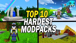 Top 10 Hardest Minecraft Modpacks [upl. by Vergil]