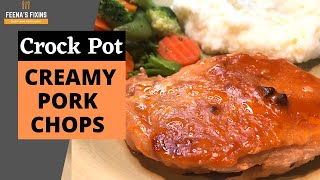 Crock Pot Pork Chop with Cream of Mushroom Soup So tender [upl. by Ynor]